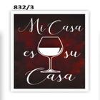 Porta Rolhas Quadro Grande 30cm Vinho Mi Casa Es Su Casa Made