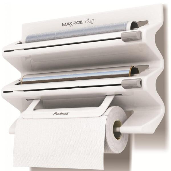 Porta Rolo Maxroll Cheff Papel Toalha Plástico Filme Alumínio