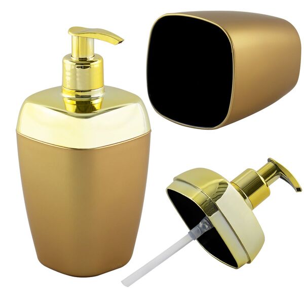 Porta Sabonete Líquido 300ml Lavabo Luxo - Dourado