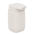 Porta Sabonete Líquido de Bancada para Banheiro 380mL Plástico Bege Aura OU