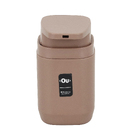 Porta Sabonete Líquido de Bancada para Banheiro 380mL Plástico Marrom Amêndoa Aura OU