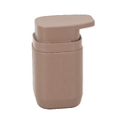 Porta Sabonete Líquido de Bancada para Banheiro 380mL Plástico Marrom Amêndoa Aura OU