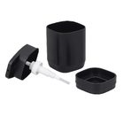 Porta Sabonete Líquido de Bancada para Banheiro 380mL Plástico Preto Aura OU