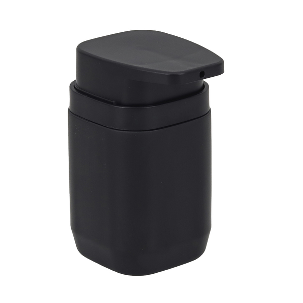 Porta Sabonete Líquido de Bancada para Banheiro 380mL Plástico Preto Aura OU