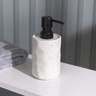 Porta Sabonete Líquido de Pia para Banheiro 500mL Cerâmica Branco Contorno Oikos