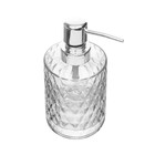 Porta Sabonete Líquido de Bancada para Banheiro 250ml Transparente Diamond Lyor