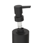 Porta Sabonete Líquido de Bancada para Banheiro 230mL Plástico Preto Matt Sensea