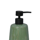 Porta Sabonete Líquido de Bancada para Banheiro 240mL Cerâmica Verde Glaze Sensea