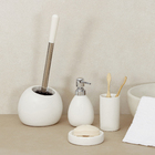 Porta Sabonete Líquido Branco em Cerâmica Legend Sensea