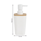 Porta Sabonete Líquido Madeira e Plástico Branco 350mL Scandi Sensea