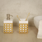 Porta Sabonete Líquido Branco Madeira Clara Fudji Sensea