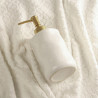 Porta Sabonete Líquido Cerâmica 17 x7,7cm Abstrato Branco Oikos