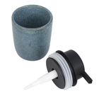 Porta Sabonete Líquido Cerâmica Azul Marmorizado 250ml Osaka Martiplast