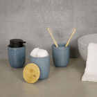 Porta Sabonete Líquido Cerâmica Azul Marmorizado 250ml Osaka Martiplast