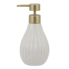 Porta Sabonete Líquido Cerâmica Branca 540L Banheiro Oikos