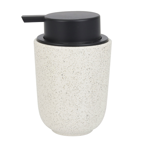 Porta Sabonete Líquido Cerâmica Branco Marmorizado 250ml Osaka Martiplast