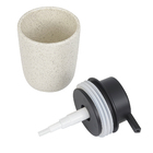 Porta Sabonete Líquido Cerâmica Branco Marmorizado 250ml Osaka Martiplast