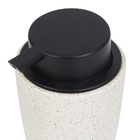 Porta Sabonete Líquido Cerâmica Branco Marmorizado 250ml Osaka Martiplast