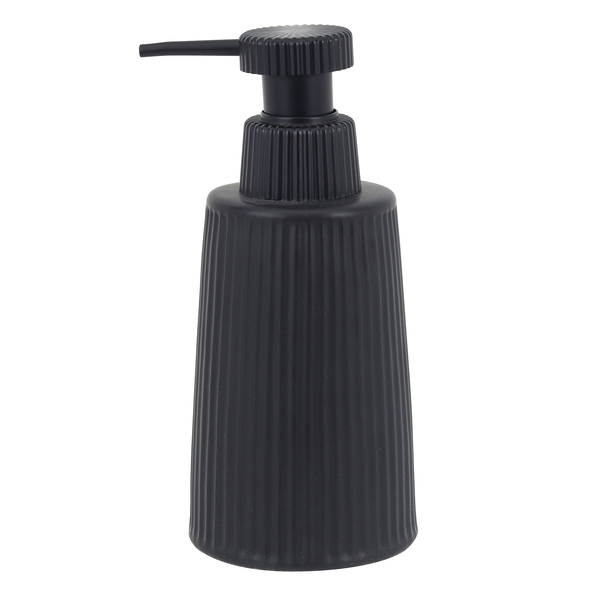 Porta Sabonete Líquido Cerâmica Preto 18x8,1cm Oikos