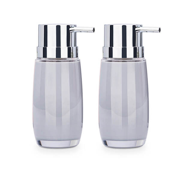 Porta Sabonete Líquido Cinza Bold 210ml 2 Peças - Haus Concep