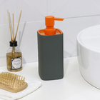 Porta Sabonete Líquido Cinza e Laranja em Cerâmica Flashy Importado