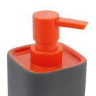 Porta Sabonete Líquido Cinza e Laranja em Cerâmica Flashy Importado