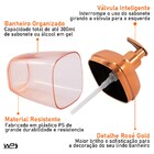 Porta Sabonete Líquido Cobre Rosé Gold Translúcido Banheiro L