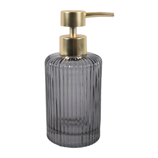 Porta Sabonete Líquido de Bancada para Banheiro 270ml Vidro Fumê Gatsby Sensea