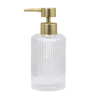 Porta Sabonete Líquido de Bancada para Banheiro 270ml Vidro Transparente Gatsby Sensea