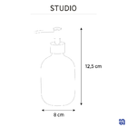 Porta Sabonete Líquido de Bancada para Banheiro 350ml Vidro Transparente Studio Sensea