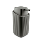 Porta Sabonete Líquido de Bancada Para Banheiro 400ml Plástico Cinza Usual Utilidades