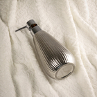 Porta Sabonete Líquido de Bancada para Banheiro 400ml Cerâmica Cromado Queen Sensea