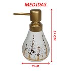 Porta Sabonete Liquido De Cerâmica Preto Premium 3d Lavabo