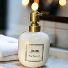 Porta Sabonete Líquido De Porcelana Oval Lavabo Luxo Branco