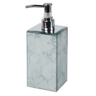 Porta Sabonete Liquido De Vidro Branco Marmorizado Ah0468 Btc