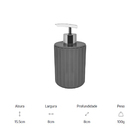 Porta Sabonete Líquido Dispenser Lavabo Groove Cinza Ou