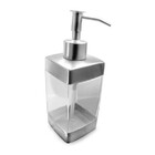 Porta Sabonete Liquido Em Inox e Acrilico Quadrado - Sabonete