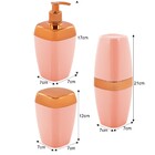 Porta Sabonete Líquido Escova Algodão Rosé Gold  Luxo Banheir