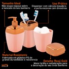 Porta Sabonete Líquido Escova Algodão Rosé Gold  Luxo Banheir