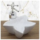 Porta Sabonete Liquido Estrela Do Mar Branco Cerâmica 12cm