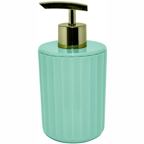 Porta Sabonete Líquido Groove 400ml Banheiro Luxo - Verde Cla