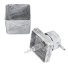 Porta Sabonete Líquido Mármore em Plástico Cube Coza