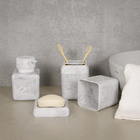 Porta Sabonete Líquido Mármore em Plástico Cube Coza