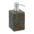 Porta Sabonete Líquido Marrom em Pedra Heavy Importado