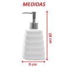 Porta Sabonete Liquido Modelagem De Cerâmica Lavabo Preto