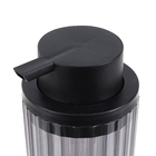 Porta Sabonete Líquido de Plástico Cinza 300ml Groove Classic Ou