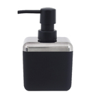 Porta Sabonete Líquido Plástico Preto 350mL Cube Coza