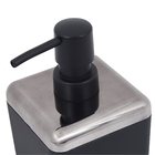 Porta Sabonete Líquido Plástico Preto 350mL Cube Coza