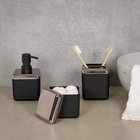 Porta Sabonete Líquido Plástico Preto 350mL Cube Coza