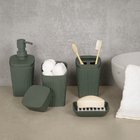 Porta Sabonete Líquido Plástico Verde Escuro 350mL New Square Coza